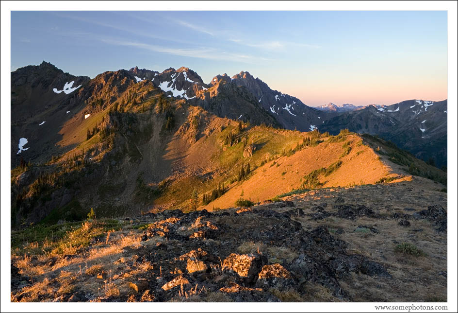 Sunrise in the Olympic Mountains, Washington