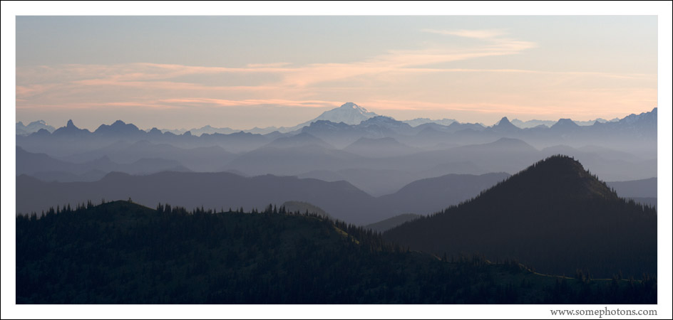 Cascade Range from Mt Rainier National Park, Washington