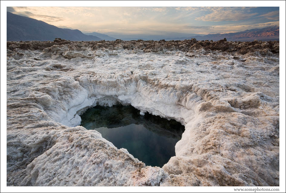 Salt and salt water, Death Valley, California