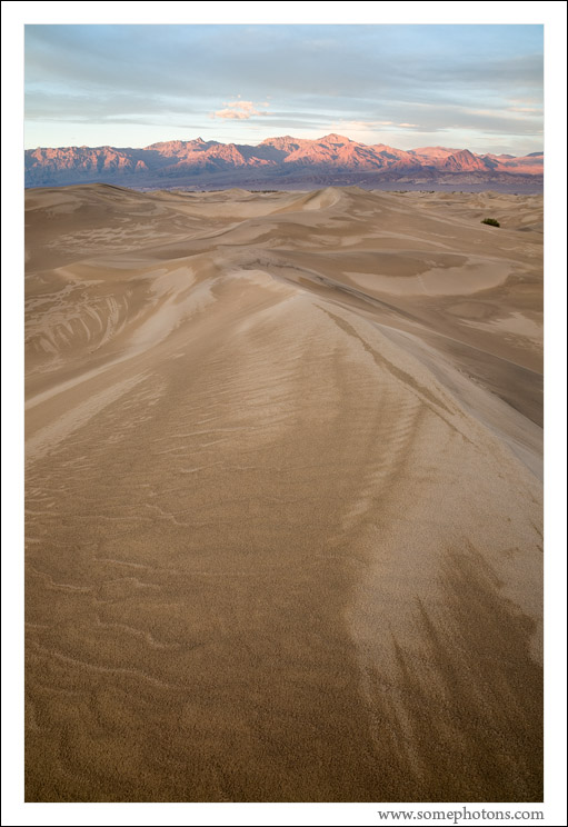 Sand dunes, damp from a rainstorm, Death Valley, California
