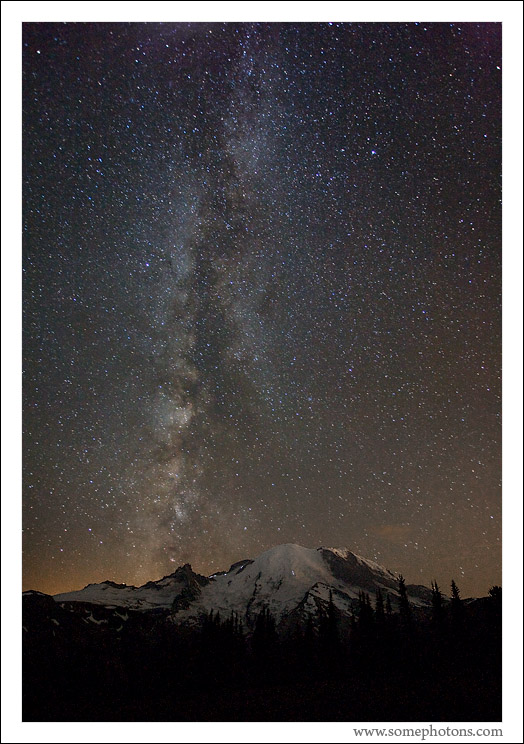 Milky Way and Mt Rainier