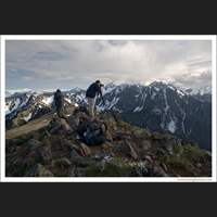 Photographers in the Olympic Mountains, Washington