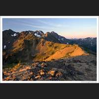 Sunrise in the Olympic Mountains, Washington