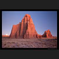 Pre-dawn Moonset, Lower Cathedral Valley, Capitol Reef National Park