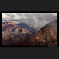 Snowstorm moving through the Grand Canyon